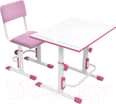 Стул детский Polini Kids City Smart (S, белый/розовый)