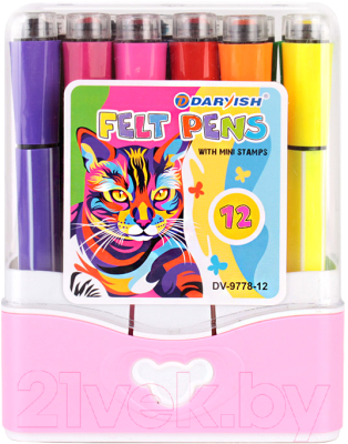 Фломастеры Darvish Штампы / DV-9778-12 - фото