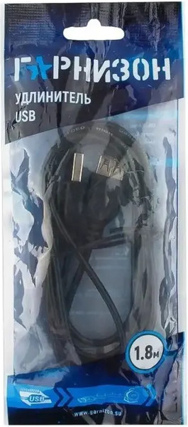 Кабель Гарнизон GCC-USB2-AMAF-1.8M