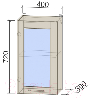 Шкаф навесной для кухни Интерлиния Компо ВШ40ст-720-1дв