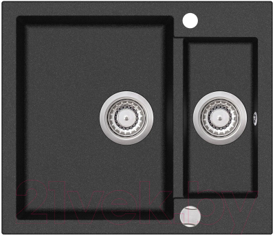 Мойка кухонная Aquasanita SQT150AW (черный металлик) - фото