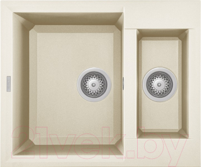 Мойка кухонная Elleci Easy 150 Bianco Antico G62 / LGY15062 - фото