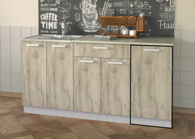 Шкаф-стол кухонный Интерлиния Компо НШ40р-1дв