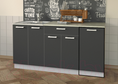 Шкаф-стол кухонный Интерлиния Компо НШ40р-1дв