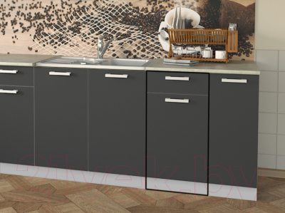 Шкаф-стол кухонный Интерлиния Компо НШ40рш1 (антрацит)