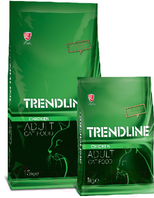 Сухой корм для кошек Trendline с курицей (15кг)
