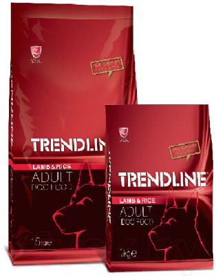 Сухой корм для собак Trendline с ягненком и рисом (15кг)