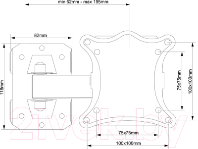 Кронштейн для телевизора Electric Light КБ-01-82
