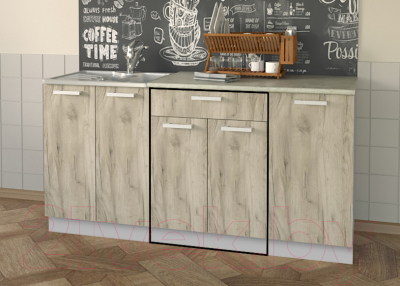 Шкаф-стол кухонный Интерлиния Компо НШ60рш1