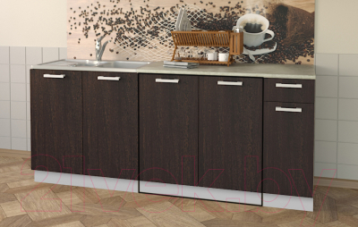 Шкаф-стол кухонный Интерлиния Компо НШ80р-2дв