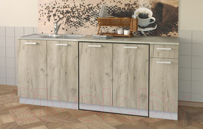 Шкаф-стол кухонный Интерлиния Компо НШ80р-2дв