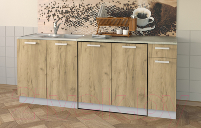 Шкаф-стол кухонный Интерлиния Компо НШ80р-2дв