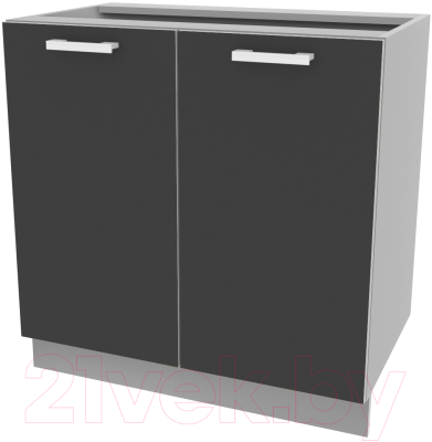 Шкаф-стол кухонный Интерлиния Компо НШ80р-2дв (антрацит) - фото