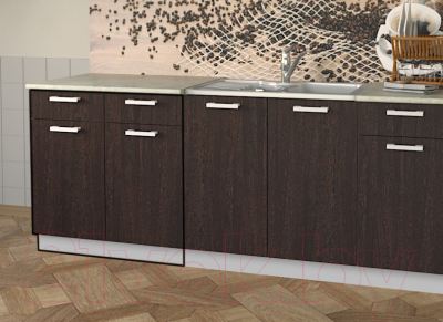 Шкаф-стол кухонный Интерлиния Компо НШ80рш2