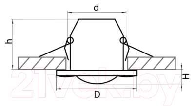 Точечный светильник Lightstar Difesa Piano 006880