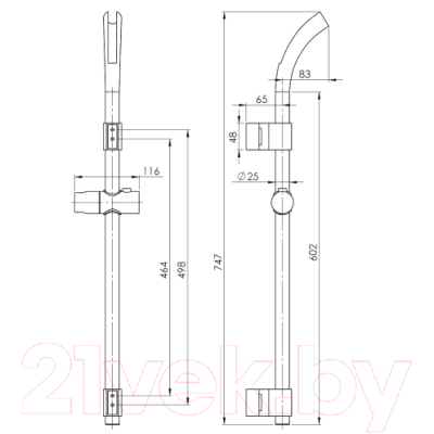 Душевой гарнитур Rubineta Amadeo / 624027