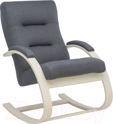 Кресло-качалка Импэкс Leset Милано (слоновая кость/малмо 95 серый) - фото