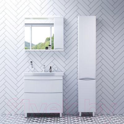 Тумба с умывальником AM.PM Like M80FSX0802WG + M80WCC0802WG