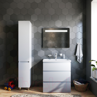 Тумба с умывальником AM.PM Gem M91FSX0752WG + M90WCC0752WG