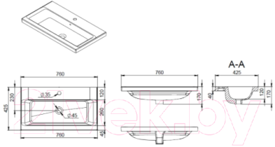 Тумба с умывальником AM.PM Gem M91FSX0752WG + M90WCC0752WG