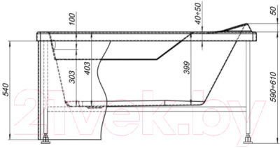 Экран для ванны Aquanet L120 H54 У / 243800