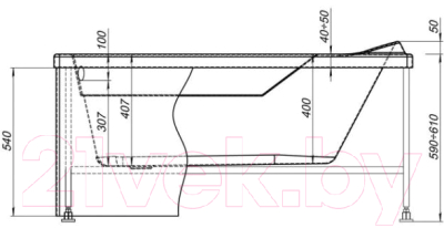 Экран для ванны Aquanet L130 H54 У / 243722