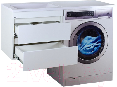 Тумба с умывальником Misty Фостер 55 / Э-Фос01055-012Я + Гавана 120 L