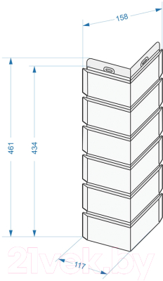 Угол для фасадной панели Docke Berg