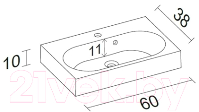 Умывальник Riho Slimline F7SL106038111