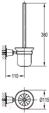 Ершик для унитаза Cezares Liberty CZR-F-8990