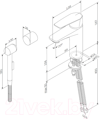 Смеситель AM.PM Gem F90A03000