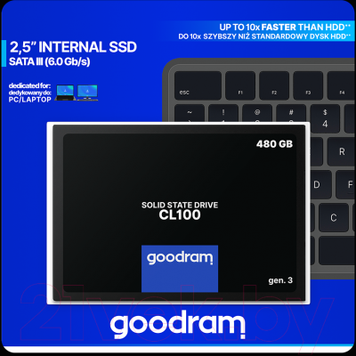 SSD диск Goodram CL100 Gen. 3 480GB (SSDPR-CL100-480-G3)