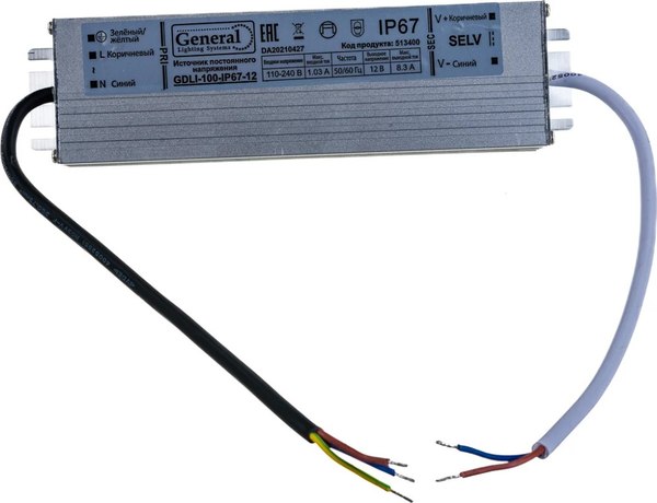 Драйвер для светодиодной ленты General Lighting GDLI-100-IP67-12 / 513400 - фото