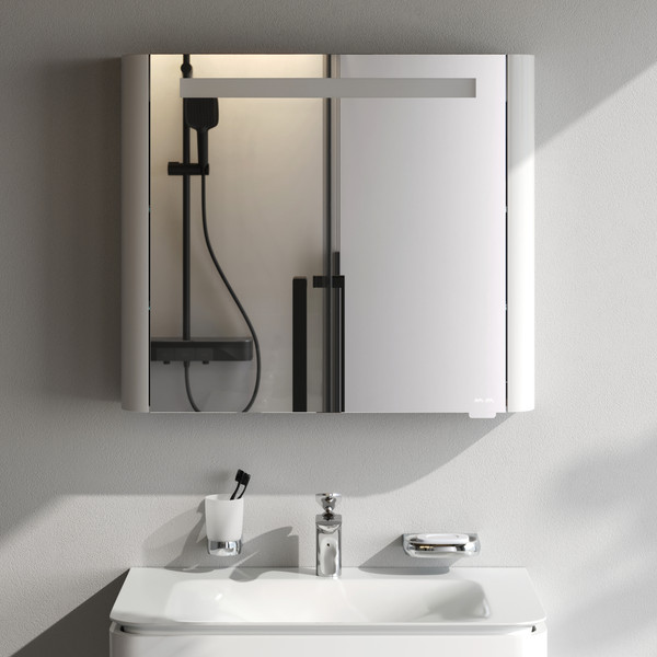 Шкаф с зеркалом для ванной AM.PM Sensation M30MCR0801WG