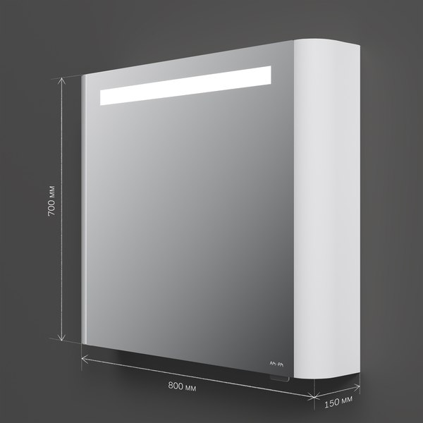 Шкаф с зеркалом для ванной AM.PM Sensation M30MCR0801WG