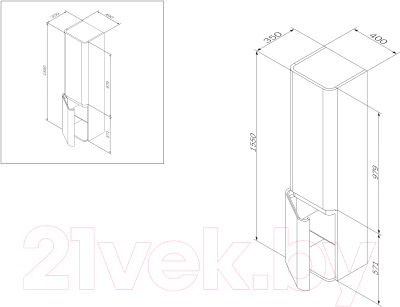 Шкаф-пенал для ванной AM.PM Sensation M30CHL0406WG