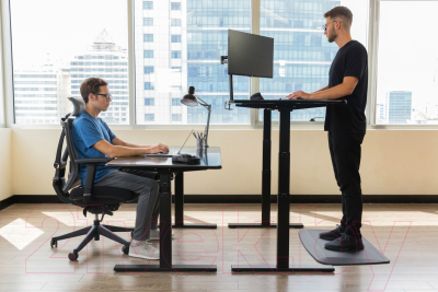 Письменный стол Smartstol 140x80x3.6 (черный/дуб феррара)