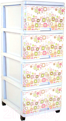 Комод пластиковый Dunya Мозайка / 0403-7 - фото