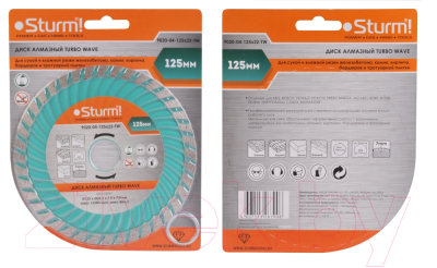 Отрезной диск алмазный Sturm! 9020-04-125x22-TW