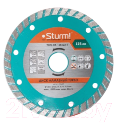 Отрезной диск алмазный Sturm! 9020-04-150x22-T - фото