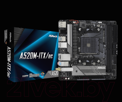 Материнская плата AsRock A520M-ITX/AC