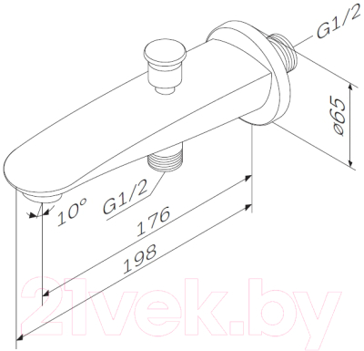Излив AM.PM Like F8070100 (с дивертором)