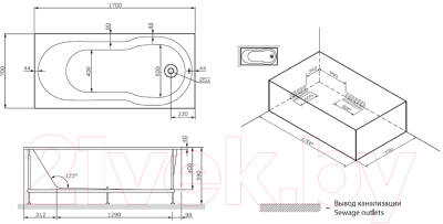 Ванна акриловая AM.PM X-Joy W88A-170-070W-A