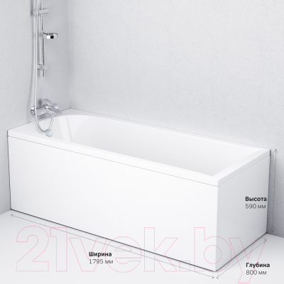 Ванна акриловая AM.PM Spirit W72A-180-080W-A2