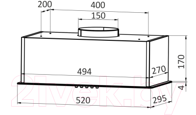 Вытяжка скрытая Exiteq EX-1246
