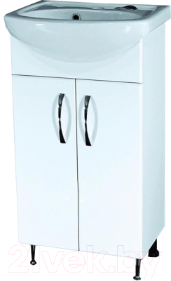 Тумба с умывальником СанитаМебель Камелия-61.13 Д2 + Лидер 45 - фото
