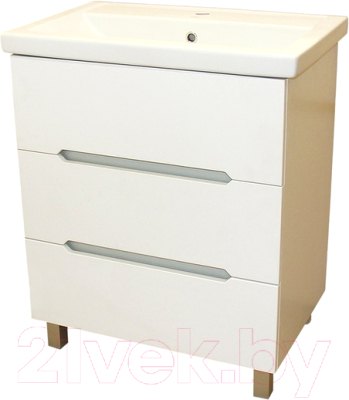 Тумба с умывальником СанитаМебель Сизаль 64.700 + Фостер 70 - фото