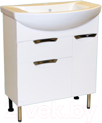 Тумба с умывальником СанитаМебель Камелия-66.21 Д3 + Палермо 70 Premium - фото