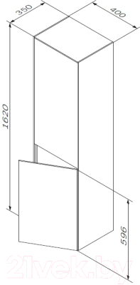 Шкаф-пенал для ванной AM.PM Inspire V2.0 M50ACHX0406WM