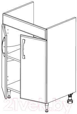 Тумба с умывальником СанитаМебель Камелия-64.89 Д2 + Бергамо 60